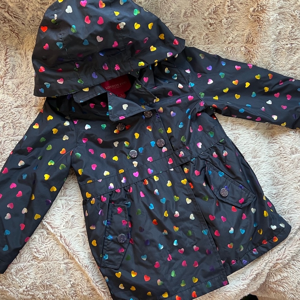 Girls London Fog Raincoat Size 5